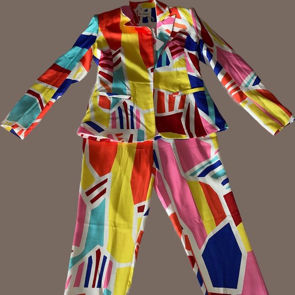 L'ATISTE Pants & Jumpsuits Womens Pant Suit Multi Colored Poshmark